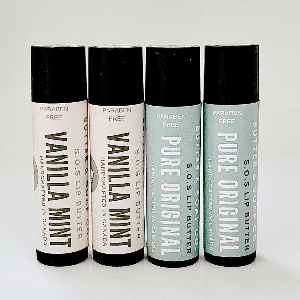 🌿🍃Four Handcrafted All Natural SOS Lip Butter Sticks